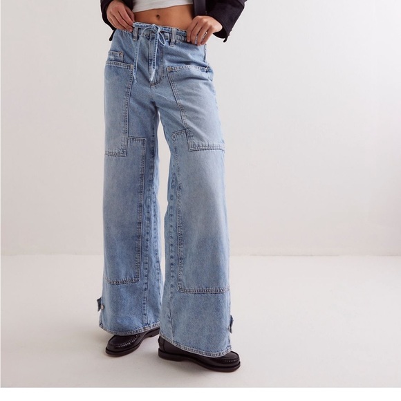 Free People Denim - Free People CRVY Outlaw Wide Leg Jeans
